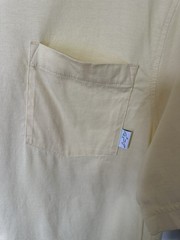 Greg Norman Men’s Yellow Pocket Tee Size S Cotton Regular Fit Crew Neck
