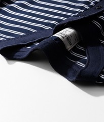 Mens Long Sleeve Striped Henry Shirt 300G Heavyweight Sailor T-Shirt Casual TEE