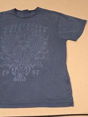 Vintage Y2K Tapout Mens Graphic T-shirt Black On Black MMA Size Large USA