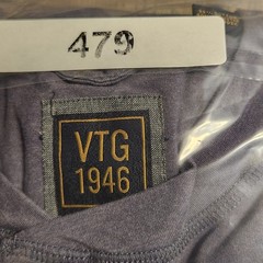 Vintage 1946 Henley Mens XL Grey Long Sleeve Cotton Blend Stretch Shirt