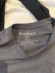 Ariat Men’s Gray Long Sleeve Graphic Logo Crew Neck T-Shirt Size XXL