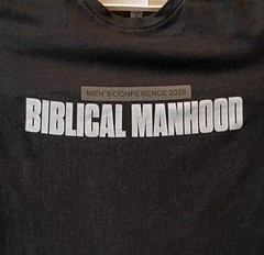 T-Shirt Men’s M Black Biblical Manhood 2025 Be A Man Be Like Jesus Christian