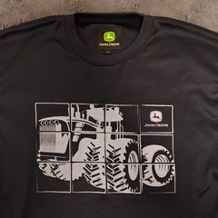 John Deere Men’s Short Sleeved Black T Shirt Tractor Farmer Clothing Size L