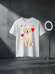 Unisex White English Cream Golden Retriever Graphic T Shirt Gift
