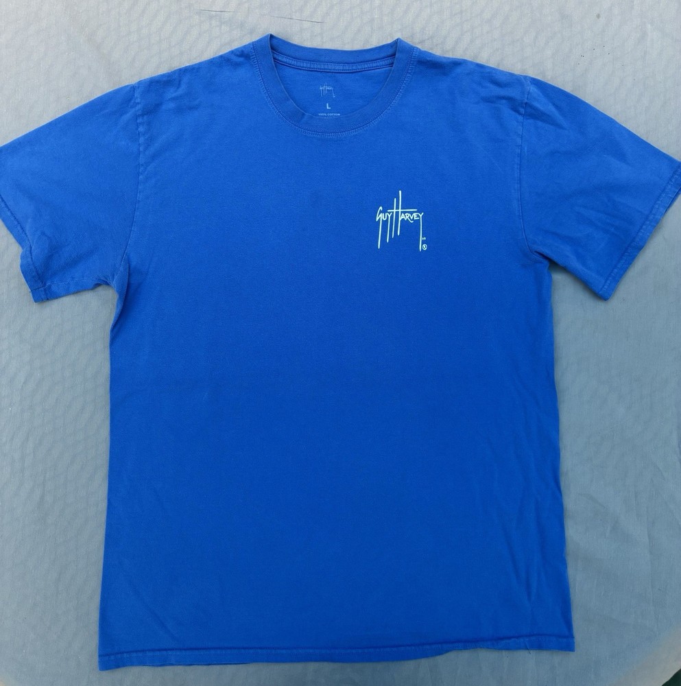 Guy Harvey Men’s Classic Fit Marlin Swordfish Blue Size Large