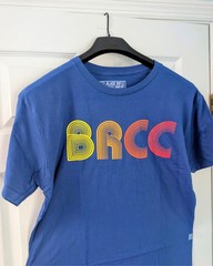 NEW BRCC Black Rifle Coffee Company 70s Logo Royal Blue T Shirt Size Large