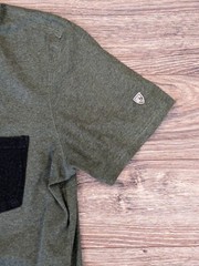 Kuhl Wildfibre T-Shirt Mens Green Melange Contrast Pocket SS Crew Neck – S