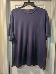 Jos A Bank T Shirt Mens Large Navy 100% Pima Cotton Short Sleeve Crew Neck
