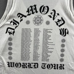 Asap Rocky Shirt Mens Large White Black Diamonds Tour Flacko Tank Top Sleeveless