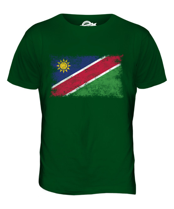 NAMIBIA DISTRESSED FLAG MENS T-SHIRT TOP NAMIBIAN SHIRT FOOTBALL JERSEY GIFT