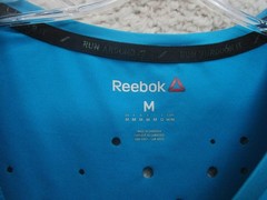 Reebok Shirt Medium Adult Blue Athletic Running Stretch Logo Modern Fit Mens M