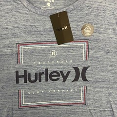 Hurley T-Shirt Mens XL Blue Graphic Ultra Soft Cotton Blend Skater Casual Beach