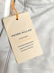 NWT Peter Millar Men’s British Gray Forge Camo Performance 1/4 Zip Golf Shirt, S
