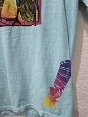 Unisex Teal Blue Artsy Art To Wear Crow Tee Shirt 100% Cotton Medium Birds Raven