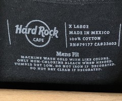 Hard Rock Cafe Honolulu Hawaiian Guitar Graphic T-Shirt Mens XL Black