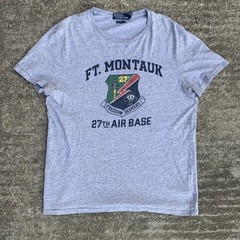 Polo Ralph Lauren Men’s Grey Heather Air Force Military Graphic T Shirt, L