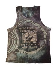 Men’s Tie Dye Tank Bundle, 4, XL Tan Tops, Stick Figure Band Inspired, Hand Dyed