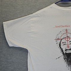 Vintage Y2K United We Stand Tshirt Mens LG Wht And Justice For All Osama Target