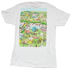Where’s Waldo Mens T-Shirt – Large Logo front River Scene Back