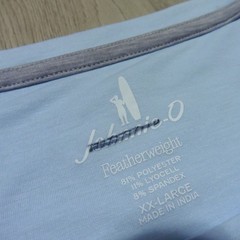 JOHNNIE O Mens 2XL XXL THE COURSE KONA BLUE T SHIRT PERFORMANCE GOLF TEE AQUA