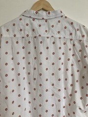 Odd Future OFWGKTA Classic Donut Logo Button-Up Shirt L White Short Sleeve Rap
