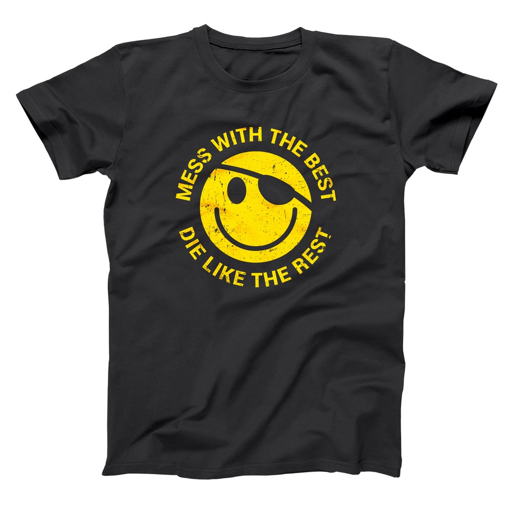 Mess With The Best Hacker Funny Geek Retro Hackers Black Basic Men’s T-Shirt