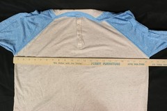 Blade + Blue Made in USA Raglan 3/4 Sleeve Henley Shirt Tri-Blend Mens XL
