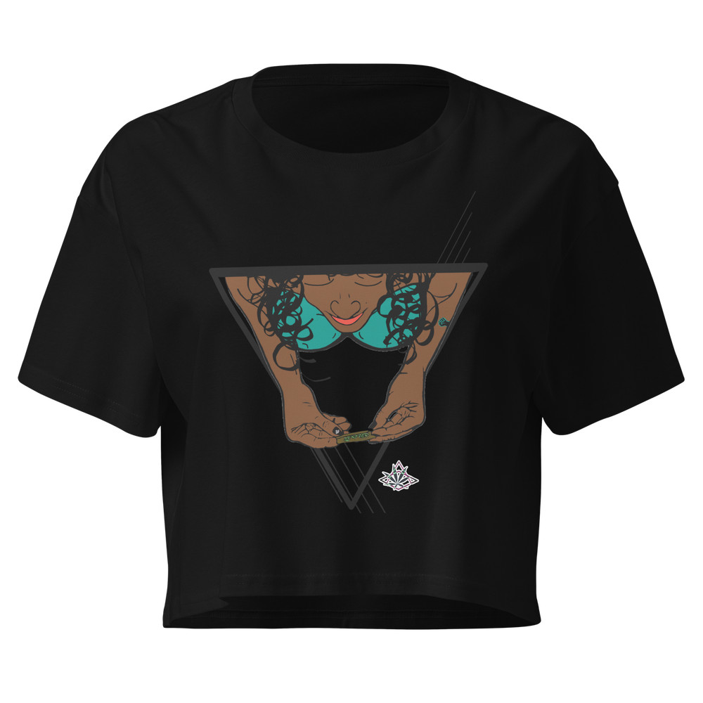 Women’s Smoking Rolling Weed crop top