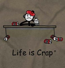 Life is Crap Funny Hangover Cure Adult Gift Adult Short Sleeve Crewneck Tee
