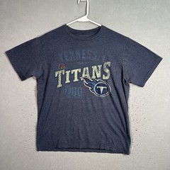 NFL Team Apparel Tennessee Titans T Shirt Adult Large Blue Football Mens