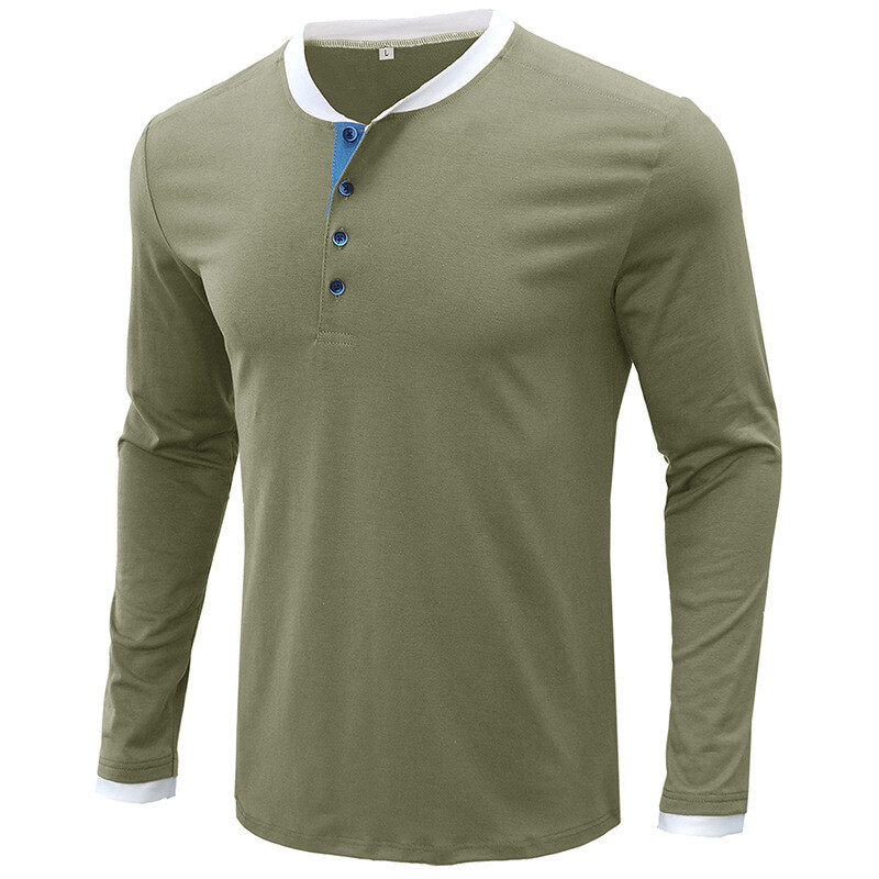 Zonbailon men’s t-shirt crew neck long sleeve men’s inner matching bottom shirt