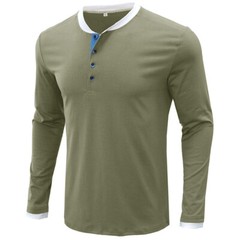 Zonbailon men’s t-shirt crew neck long sleeve men’s inner matching bottom shirt