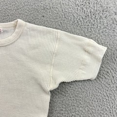 Vintage BVD Thermal Shirt Mens Small White Short Sleeve 60s Waffle Knit USA