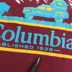 Columbia Shirt Mens Size Large Red Maroon Long Sleeve Casual Outdoors