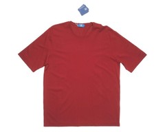 Kired by Kiton NWT $295 ‘Bacio’ Red Crepe Cotton Short Sleeve T-Shirt M (50 IT)