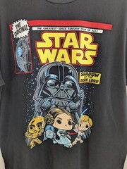 Funko Pop Star Wars Shirt Retro Princess Leia Vader Tee Comin Black Size L