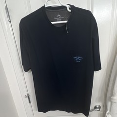 Tommy Bahama Bali Skyline Tee Crew Neck Solid Blue 3XL/3TG Big & Tall Logo