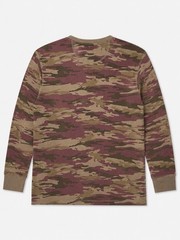Outdoor Life Thermal Waffle Knit Long Sleeve Camo Shirt Mens XL Purple Brown