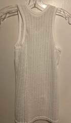 Unbranded Men’s Sheer Mesh Tank Top White Small Slim Fit Spandex blend NWOT