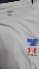 Under Armour Men’s 2XL Loose Gray Short Sleeve Crew Neck USA Graphic T-Shirt