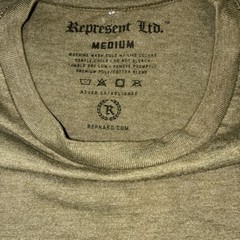 Represent The Real Green Nate Diaz Double Printed T shirt Tee Mens Size M