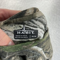 Mens Habit Camo Official Mossy Oak Outdoors Hunting Short Sleeve Shirt M