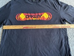 Oakley Men’s L Regular Black Crew Neck Short Sleeve Logo Graphic Print Tee