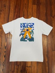 Nike Max90 Earth Day Tee FV3740-901 Embroidered Beige Cotton Small Loose Fit EUC