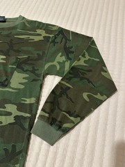 Vtg Ace Sportswear Shirt Woodland Camo Pocket Single Stitch USA Made 90s Large