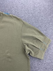 Nike Sportswear T Shirt Size Medium Olive Green Mesh Back Pleated VTG Inspired
