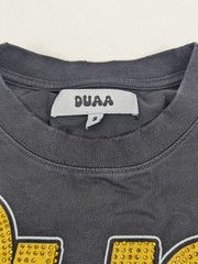 Duaa Summer Running Shirt Black Y2K Rhinestone Box Fit Mens Size Small Run Club