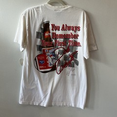 Chase Dale Earnhardt NASCAR Budweiser Coca-Cola 600 Double-Sided Tee L White