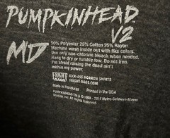 Pumpkinhead Horror T-Shirt MEDIUM raglan fright rags MEN’S movie theme pumpkin