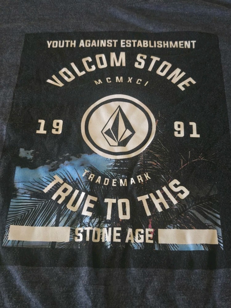 Volcom Stone | True To This | Cotton T-Shirt |Size M GRAY